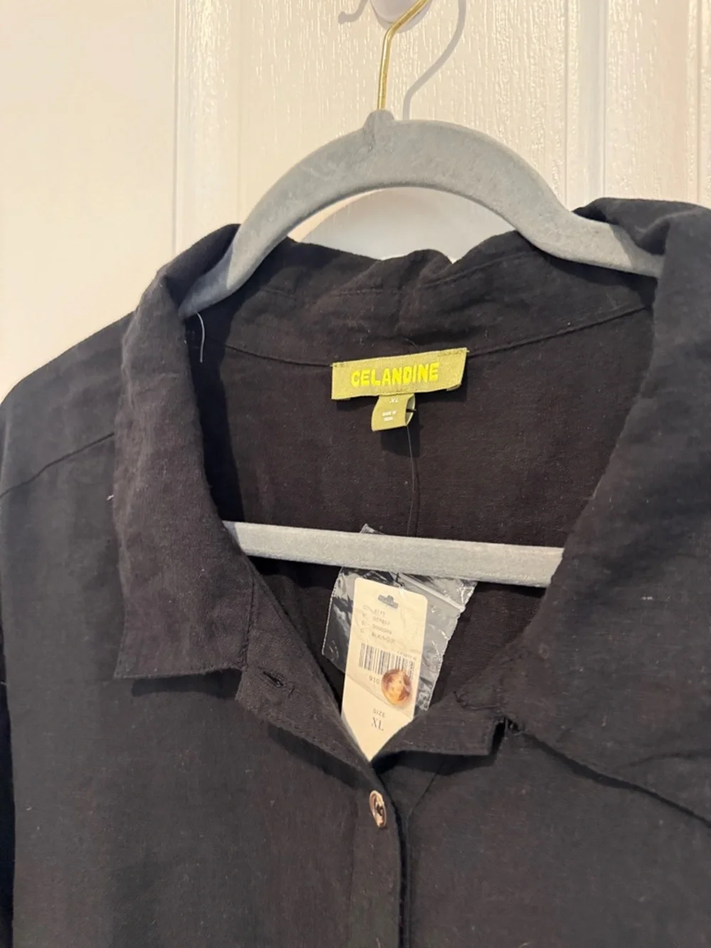 By Anthropologie Short-Sleeve Collared
Linen Romper - Picture 5 of 8